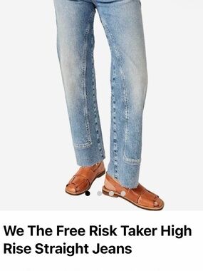 We The Free High Rise Straight Jeans - Light Blue